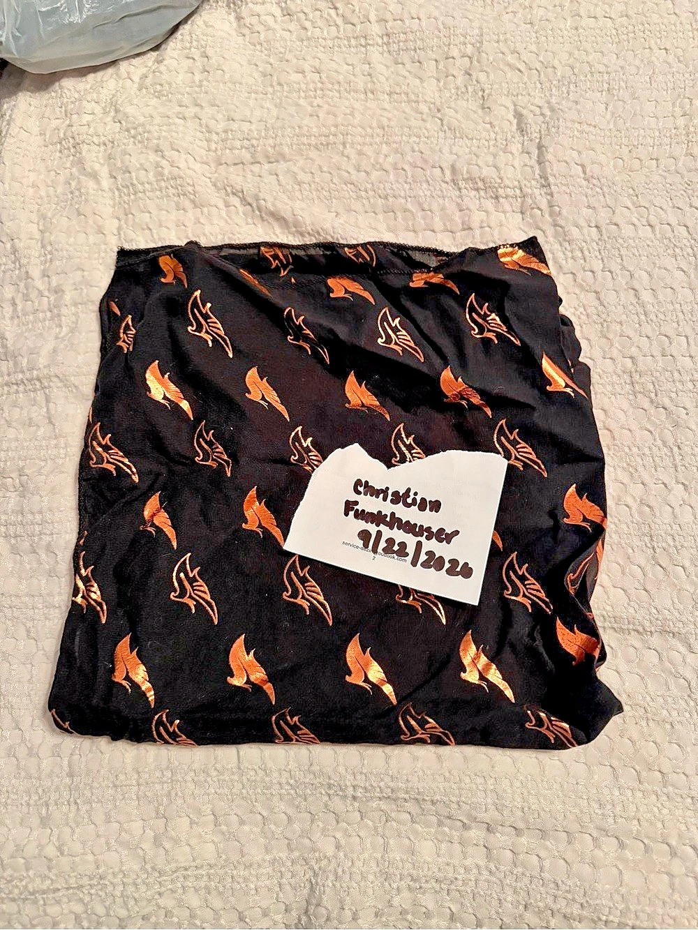 Thief & Bandit Gold Print Raptor Skirt Black & Orange Wrap (Illenium)